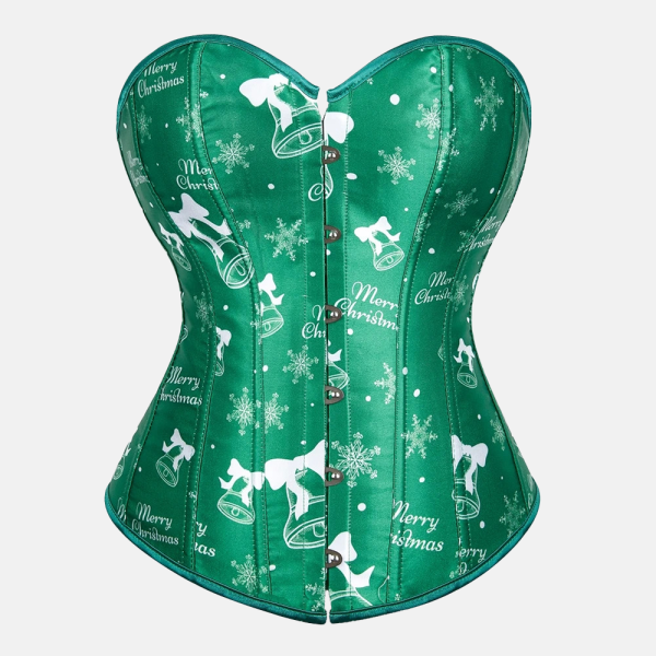 corset bustier vert Moncorset Merry Christmas