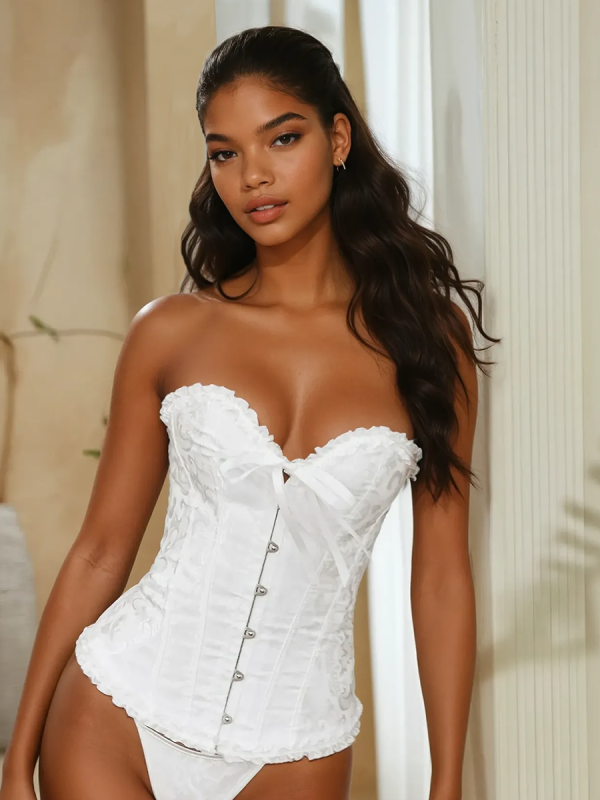 corset blanc victorien bustier