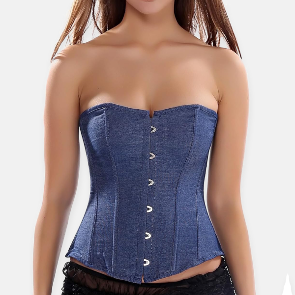 corset bustier en jean mode tendance