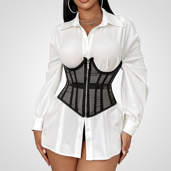 ceinture serre-taille corset noire élégante