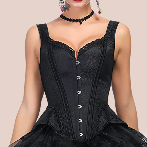 corset noir avec bretelles moncorset