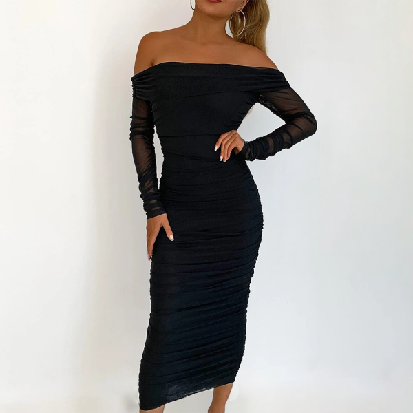 robe corset en tulle noire élégante