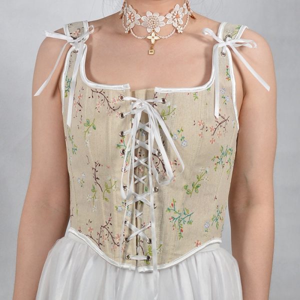 top corset vintage à laçage avant style bustier